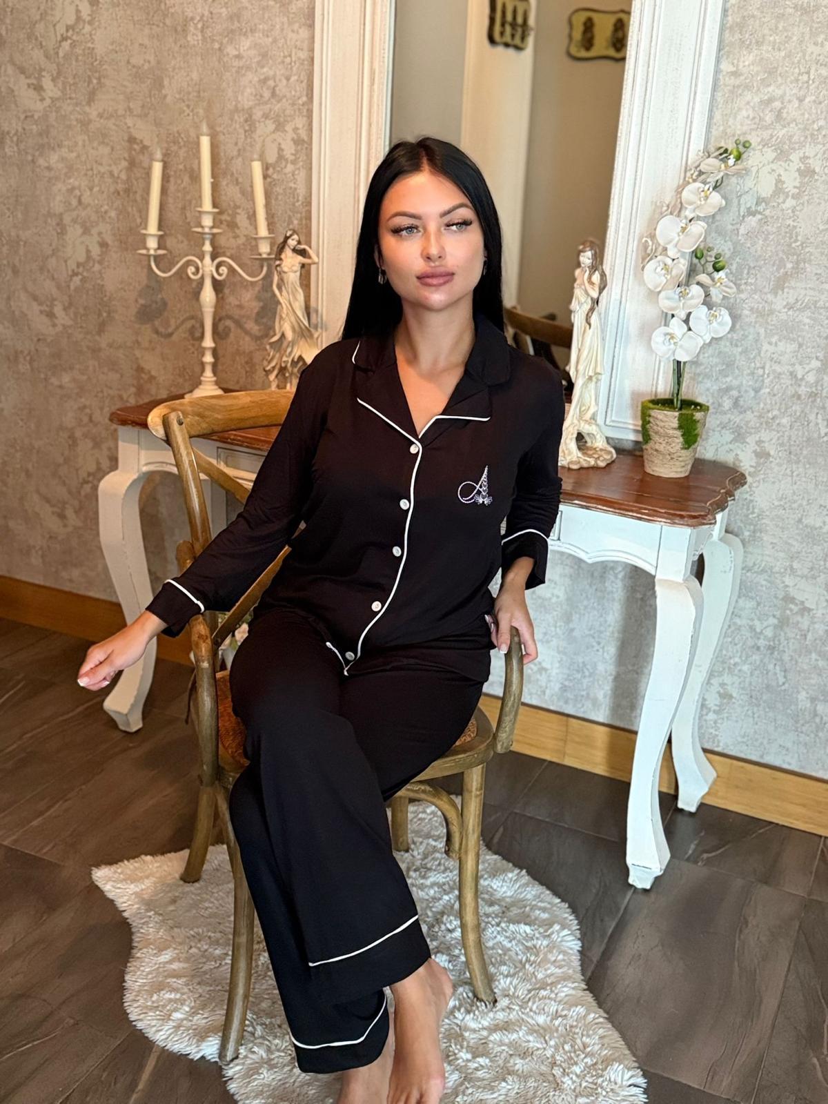 Casual Chic / Bamboo Uzun Kollu Pijama Takımı - Görsel 2