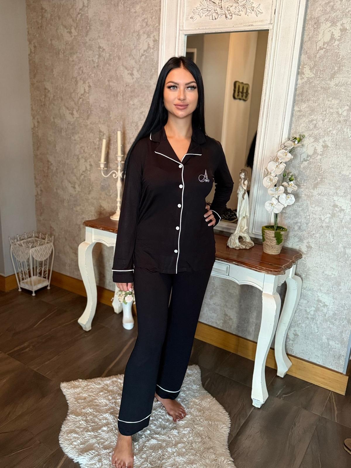 Casual Chic / Bamboo Uzun Kollu Pijama Takımı - Görsel 3