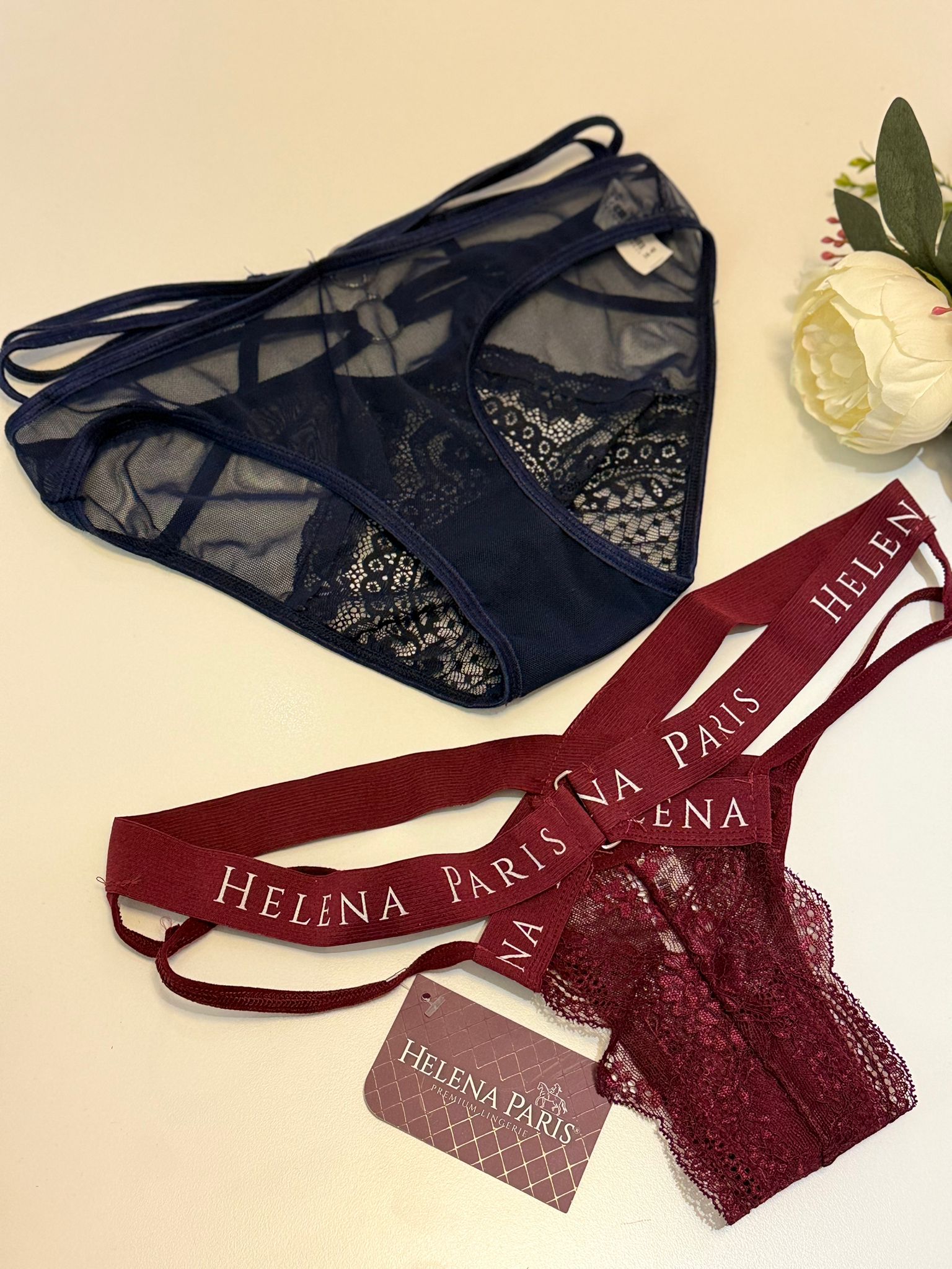 2’li Farklı Tasarımlı Külot Seti (Lacivert & Bordo)